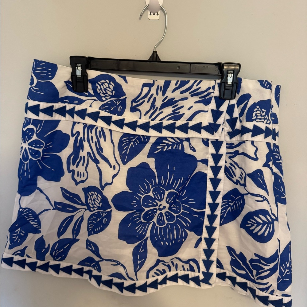J.marie Blue and White Floral Skirt